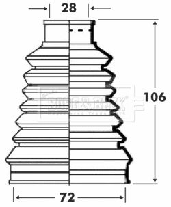 BORG & BECK Paljekumi, vetoakseli BCB6072